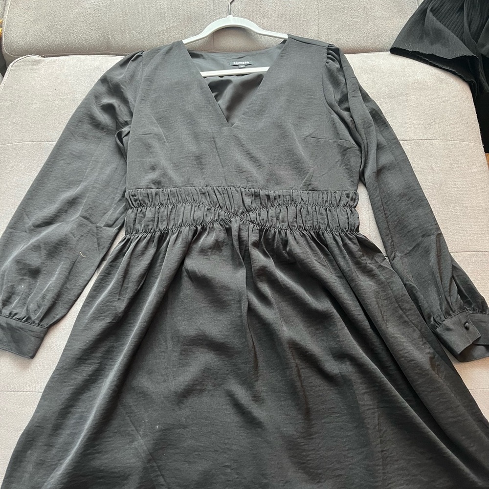 Elegant black Long Sleeve Dress